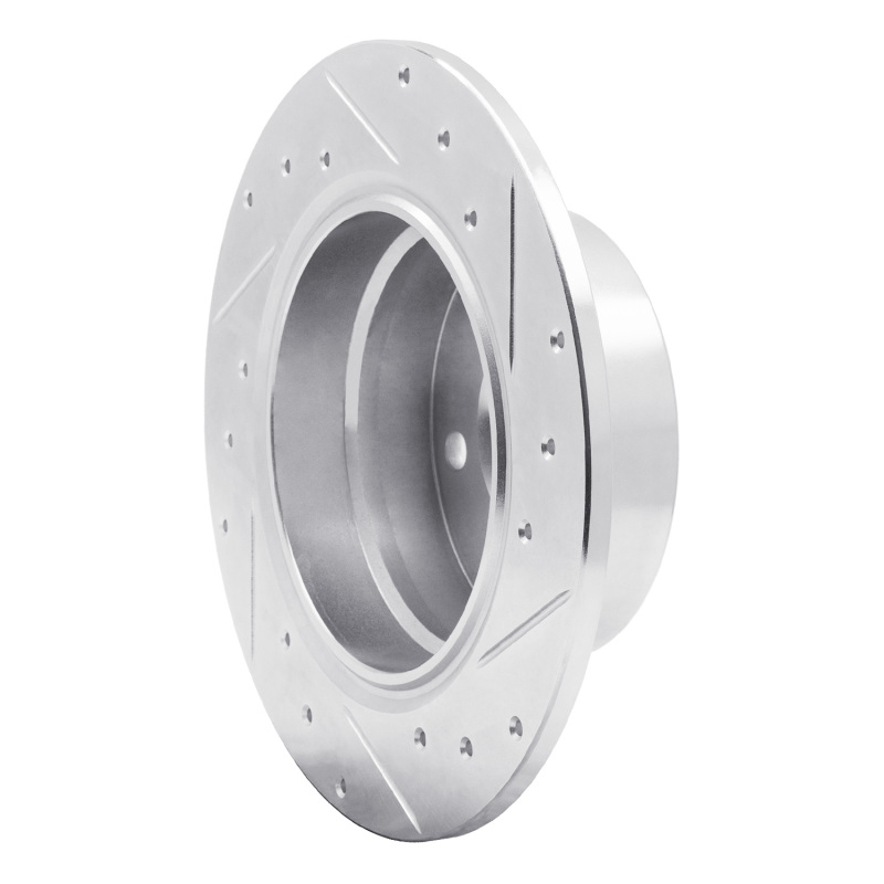 BMW Z4 Brake Rotor (1) - Rear Left - R1 Concepts - Drilled & Slotted - Silver - `03-`06